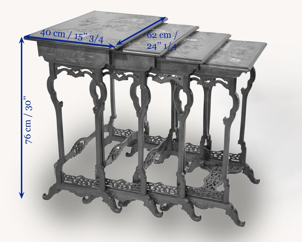 Габриель ВИАРДО.  Стол, состоящий из четырёх столиков, вдвигающихся один в другой.  Габриель ВИАРДО.  Стол, состоящий из четырёх столиков, вдвигающихся один в другой. -7